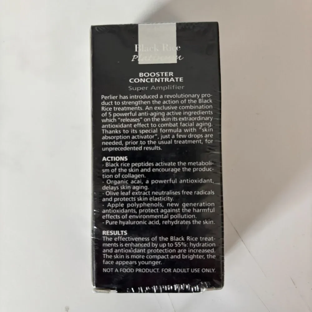 (3) Perlier Black Rice Platinum Booster Concentrate Super Amplifier 0.5 oz NEW